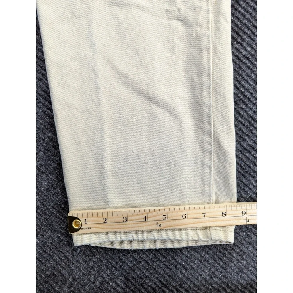 Levi's 505 Regular Fit Jeans Mens 36x32 Off White Denim Cotton Straight Leg